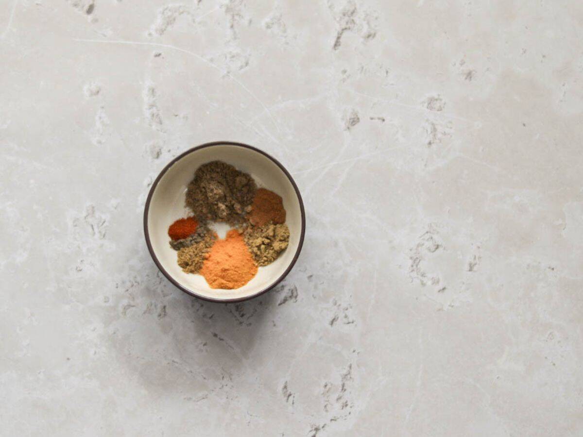 All the ingredients you need to make curry powder.