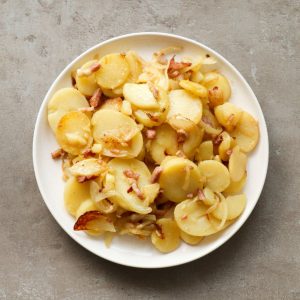 German potatoes with bacon and onions.