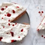 Egg free chocolate mousse pie with a slice.