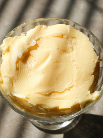 Homemade butter made from scratch.